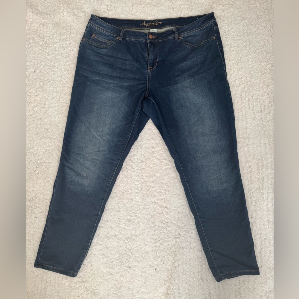 American Rag Cie, Skinny, Stretch Jeans, Mild White Wash, Women’s, Size 18 W